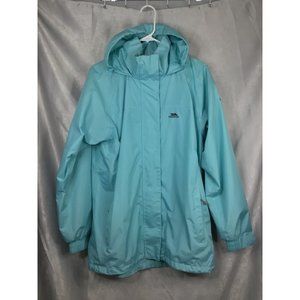 Ladies Trespass TP50 3000MM Waterproof/Windproof Jacket Coat Size XL AQUA